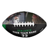 Black Green Player Name Number Team 2 Photo Football (Vorderseite)