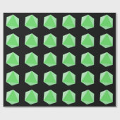 Black Green Polyhedral Diät Geschenkpapier (Flach)