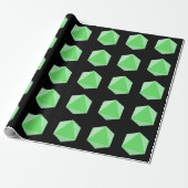 Black Green Polyhedral Diät Geschenkpapier (Ungerollt)