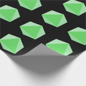 Black Green Polyhedral Diät Geschenkpapier (Ecke)