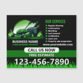Black Green Professional Lawn Care Promo Magnet (Vorderseite)