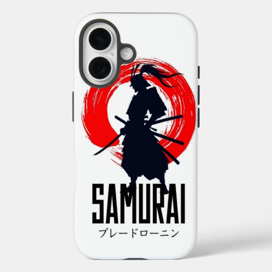 Black & Green Samurai Head – Custom IPHONE Case (Rückseite)