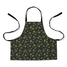 Black green vintage butterfly motif pattern
