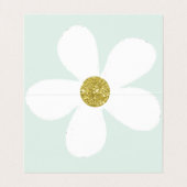 Black Green White Daisy Florist Beruflich Visitenkarten (Innenseite Aufgefaltet)