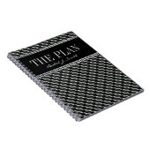 Black Grek Dark Textile Muster Custom Notebook Notizblock (Rechte Seite)