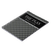 Black Grek Dark Textile Muster Custom Notebook Notizblock (Linke Seite)