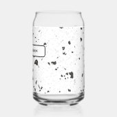 Black & Grey Micro Chips Retro Terrazzo Pattern Dosenglas (Links)