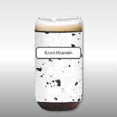 Black & Grey Micro Chips Retro Terrazzo Pattern Dosenglas