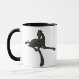 Black Greyhound Art Tasse