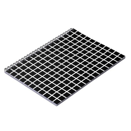 Black Grid Notebook Notizblock (Linke Seite)
