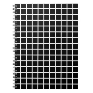 Black Grid Notebook Notizblock