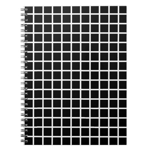 Black Grid Notebook Notizblock (Vorderseite)