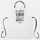 Black Grill Lord Kanji Typography for BBQ Dad Schürze (Vorderseite)