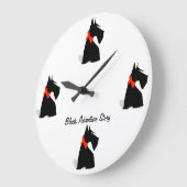 Black Große Wanduhr (Winkel)