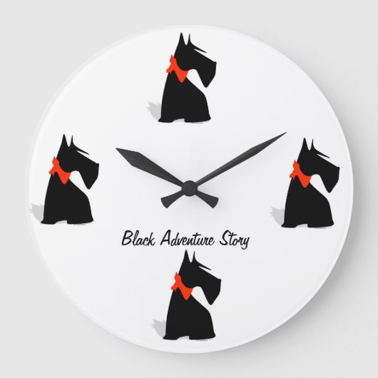 Black Große Wanduhr (Vorderseite)