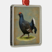 Black Grouse design Christmas tree decoration Ornament Aus Metall (Rechts)