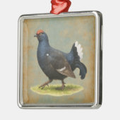 Black Grouse design Christmas tree decoration Ornament Aus Metall (Links)
