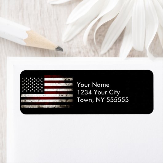 Black Grunge American Flag (Insitu)