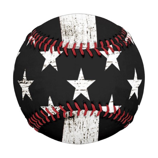 Black Grunge American Flag 2 Baseball (Vorderseite)