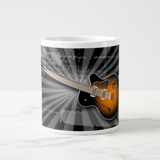 Black Grunge Burst Gitarre Spezielle Tasse (Vorderseite)