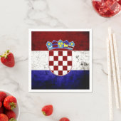 Black Grunge Croatia Fahne Serviette (Beispiel)