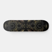 Black Grunge Fraktal Skateboard Deck (Horizontal)