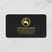 Black Grunge Gold Plumbing Zuhause Visitenkarte (Rückseite)