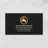 Black Grunge Gold Zuhause Plumbing Visitenkarte (Rückseite)