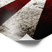 Black Grunge Japan Aufblähung der Sonnenflagge Fotodruck (Ecke)