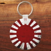 Black Grunge Japan Aufblähung der Sonnenflagge Schlüsselanhänger (Vorderseite)