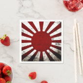 Black Grunge Japan Aufblähung der Sonnenflagge Serviette (Beispiel)