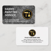 Black Grunge Layer Paint Brush Visitenkarte (Vorne/Hinten)