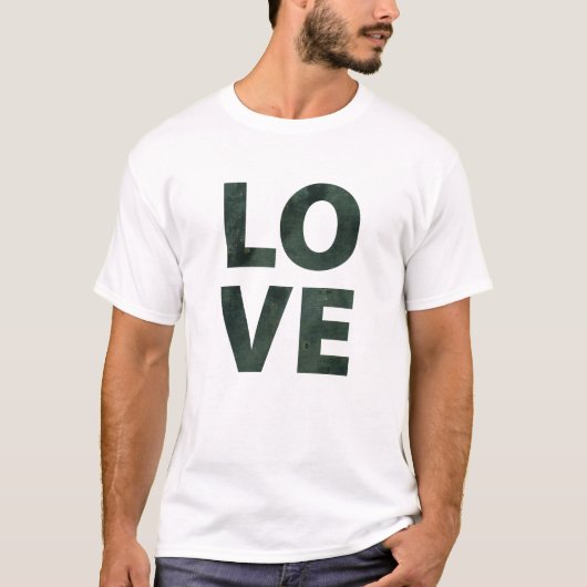 Black Grunge Liebe Valentine T-Shirt (Vorderseite)