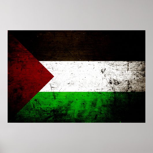 Black Grunge Palestine Flag Poster (Vorne)