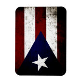 Black Grunge Puerto Rico Flag Magnet (Vertikal)