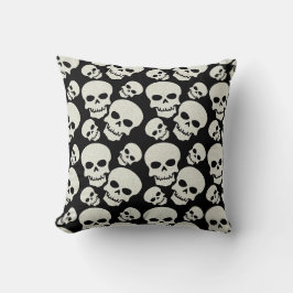 Black Grunge Skull Design Kissen