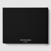 Black Guest Book | Moderne Ferienvermietung Feedba Gästebuch (Rückseite)