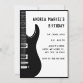 Black Guitar Einladung (Vorderseite)