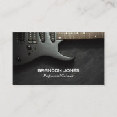 Black Guitar, Gitarrist, Beruflicher Musician Bus Visitenkarte (Vorderseite)