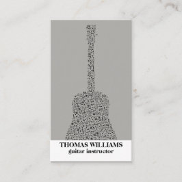 Black Guitar Music Business Card Visitenkarte