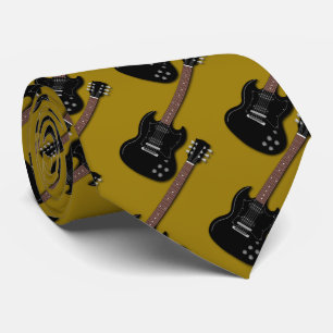 Black Guitars: Mitglied der Gold Musician Band Krawatte