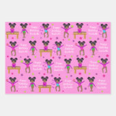 Black Gymnast Wrapping Paper Sheets Geschenkpapier Set (Vorderseite 2)