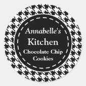 Black Hahnentrittmuster Kitchen Stickers (Vorderseite)