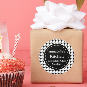 Black Hahnentrittmuster Kitchen Stickers