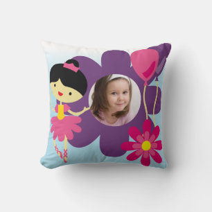 Black Hair Ballerina Pillow Kissen