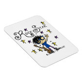 Black Hair Boy Rock Star Magnet (Rechte Seite)