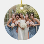 Black Hair Bridesmaid Gown Red Wedding Keramikornament (Hinten)