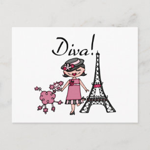 Black Hair Diva Postkarte