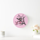 Black Hair Diva Runde Wanduhr (Zuhause)