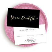 Black Hair Salon Termin Erinnerung Gold Script